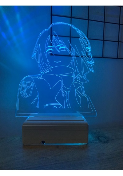 Atack Of Titans Mikasa Ackerman 16 Renk Gece Lambası
