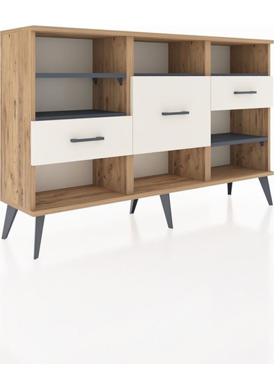 Arges Konsol 5 Raflı 3 Çekmeceli 132x30x83 Çam-antrasit/aytaşı Antrasit/aytaşı Arges Konsol 5 Raflı 3 Çekmeceli 132x30x83 Çam-antrasit/aytaşı Antrasit/aytaşı