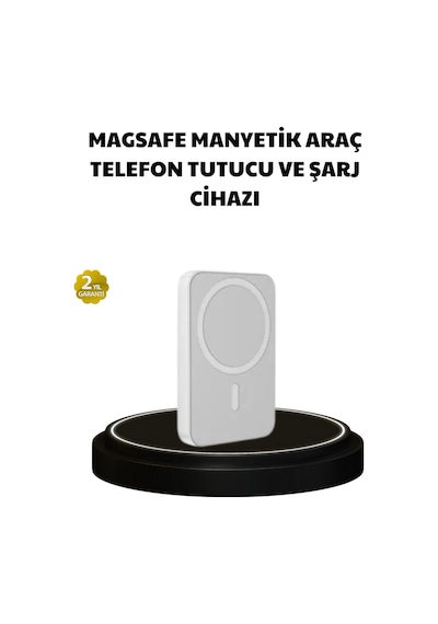 Manyetik Kablosuz Powerbank Apple Uyumlu iPhone 12/13/14/15 Uyumlu, Hızlı Şarjlı, Ultra Hafif Çok Renkli