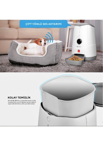 S-Link Akıllı Evcil Hayvan Besleme Kapı 1080p Wi-fi Tuya Destekli Sl-20
