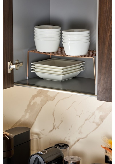 Edora Home Dolap İçi Düzenleyici Çok Amaçlı Rose Raf - Metal Paslanmaz
