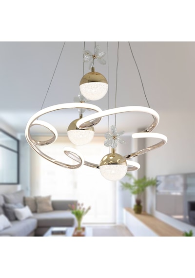 Tt322-3tpl-fsr Tt Ayd. Bulut Fransız Sarıkaplama 3 Renk Led Avize Rosegold