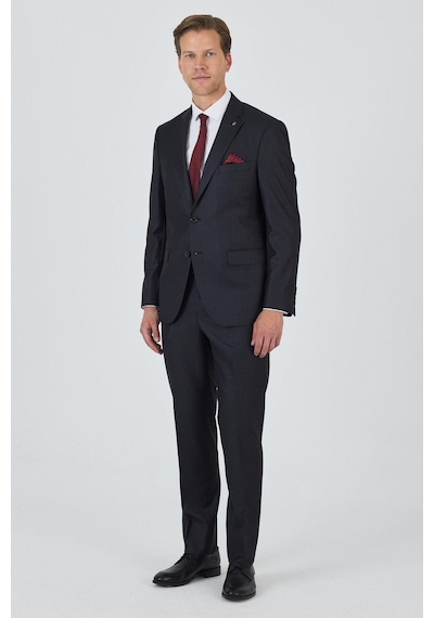 İmza Düz Filafil Mono Yaka Tam Astar 6 Drop Comfort Fit Takım Elbise 1001250170 Koyu Antrasit İmza Düz Filafil Mono Yaka Tam Astar 6 Drop Comfort Fit Takım Elbise 1001250170 Koyu Antrasit