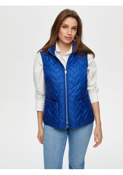 Faik Sönmez Patch Cep Detaylı Kapişonlu Kapitone Yelek S25kyl003 Us25kyl00320 Lacivert
