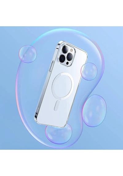 Baseus Crystal İphone 12 Pro Max Kılıf Magsafe Uyumlu Manyetik Kılıf- 5775 Şeffaf