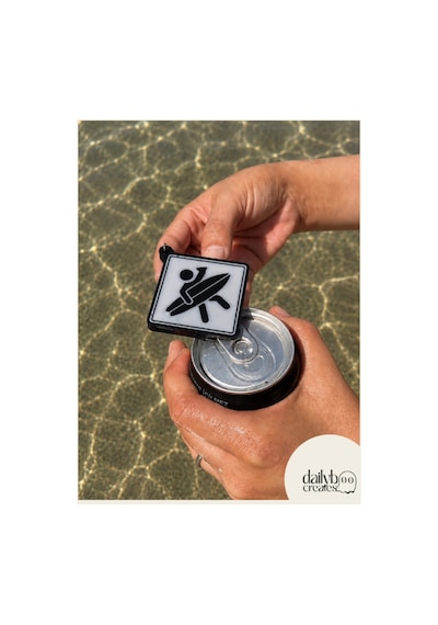 Paddle Board Charm Anahtarlık -summer Vibes Figürlü Çanta Aksesuarı-kutu İçecek Açacaklı Anahtarlık-3d Dekoratif Baskı-siyah Siyah