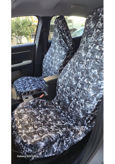 Kamuflaj 3d Baskı Otomobil Servis Kılıfı Ön Ve Arka 4parça Takım Ve Yastik Kemer 1.kalite Li 1 Takım