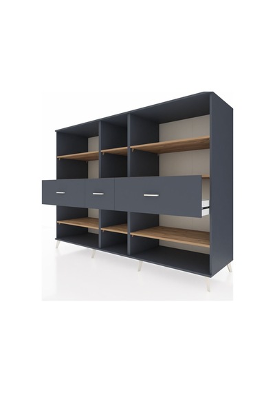 Kronos Dolap 9 Raflı 3 Çekmeceli 220x59x163 Antrasit-çam/antrasi Antrasit-çam/antrasit Kronos Dolap 9 Raflı 3 Çekmeceli 220x59x163 Antrasit-çam/antrasi Antrasit-çam/antrasit