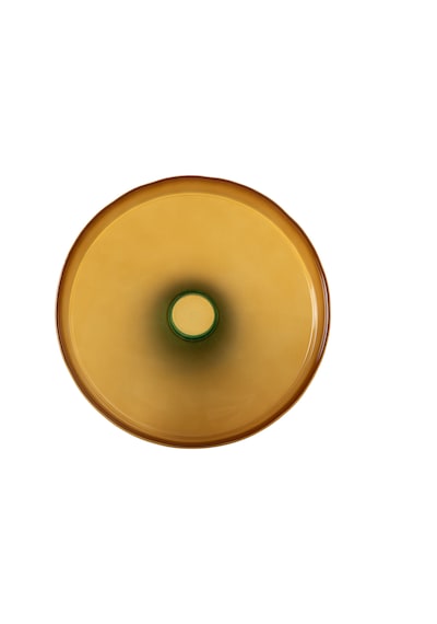 Mudo Home Colors Ayaklı Cam Sunum 18cm -amber Çok Renkli