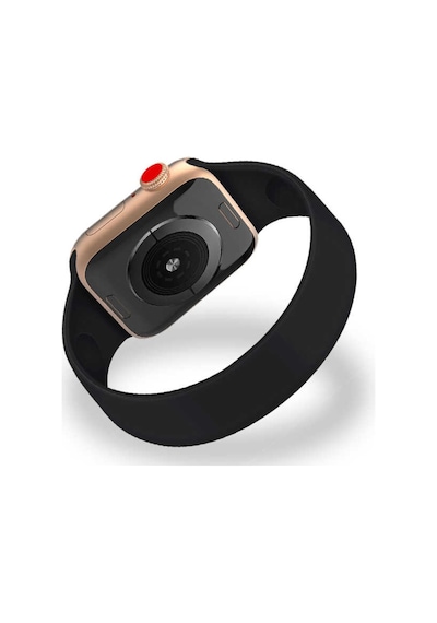 Apple Uyumlu  Watch 38 MM Krd-31 Solo Loop Large Kordon-Mavi
