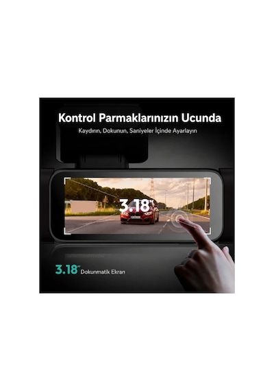 +360 Botslab G980H Pro 3K 4 Kameralı Wifi+GPS Akıllı Araç İçi Kamera +150° Geniş Açı+Yaya Algılama
