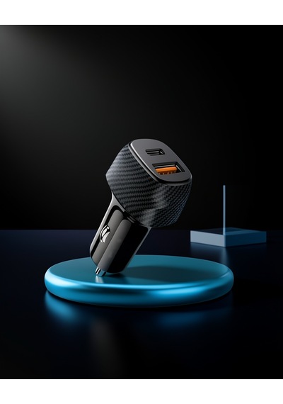 38w Araç Şarj Cihazı Type-c Usb Çift Giriş