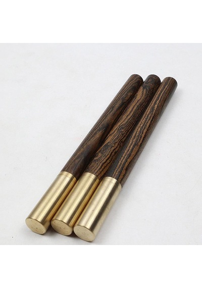 Rose Ahþap Tükenmez Kalem Pirinç Kafa Roller Metal Vidalý Kapak