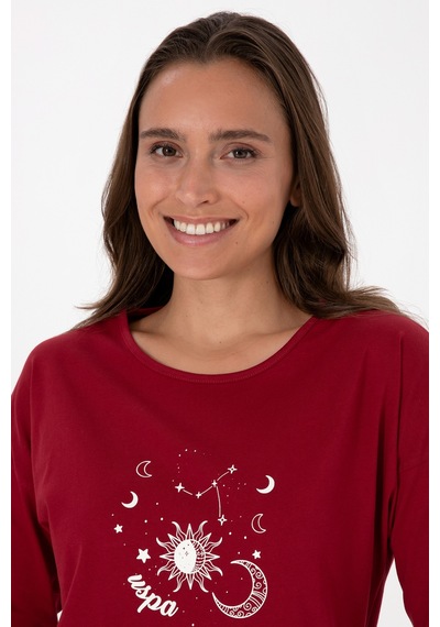 U.s. Polo Assn. Kadın Bordo Pijama Takım 50318919-vr014 Bordo
