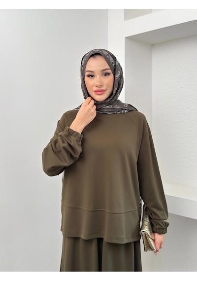 Elite Model Modal Kumaş Kadın Alt Üst Takım Haki