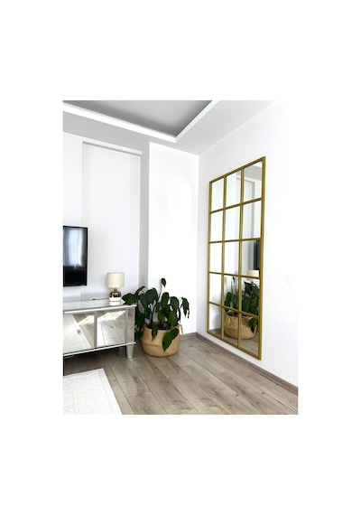 Effe Gold Metal Çerçeveli 5/3 Model 180x80 Cm Dekoratif Ayna