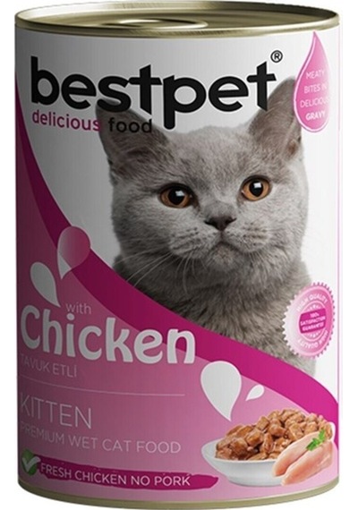 Bestpet Tavuklu Yavru Kedi Konservesi 400gr X 6 Lı Paket