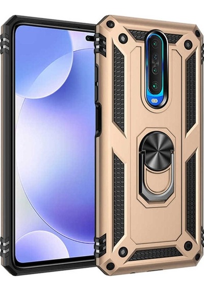 Xiaomi Poco X2 Kılıf Zore Vega Kapak Gold