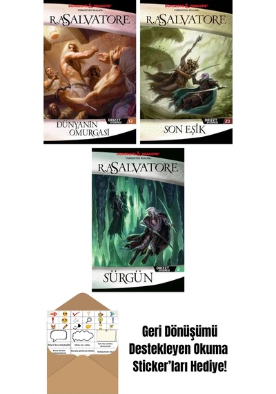 Dünyanın Omurgası Drizzt Efsanesi 12. Kitap + Son Eşik Drizzt Efsanesi 23. Kitap + Sürgün Drizzt Efsanesi 2. Kitap