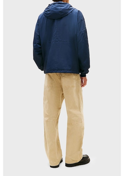 Tommy Jeans Oversize Fit Logolu Kapüşon Yaka Mont Erkek Mont Dm0dm22736 C1g Lacivert