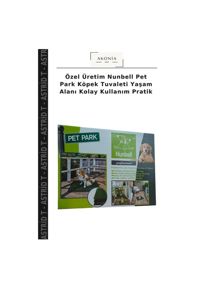 Özel Üretim Nunbell Pet Park Köpek Tuvaleti Yaşam Alanı Kolay Kullanım Pratik