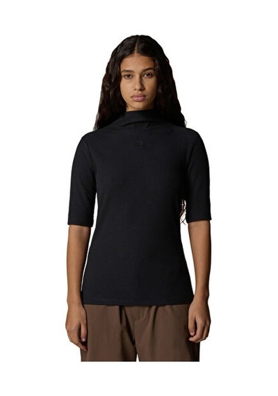 The North Face W S/s Mock Neck Slim Tee Kadın Outdoor Tişörtü Nf0a89c3jk31 Siyah SIYAH Siyah