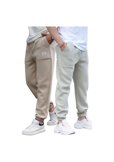 Madmext Bej/çağla Yeşili Cepli Jogger Erkek Eşofman Altı E7445 Bej/çağla Yeşili