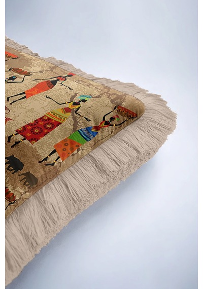 Afrika Temalı Etnik Sanat Saçaklı Yastık Kılıfı - Bohem Stil Çok Renkli Bej Püsküllü Kırlent Kılıfı Pastel Toprak Kestane Afrika Temalı Etnik Sanat Saçaklı Yastık Kılıfı - Bohem Stil Çok Renkli Bej Püsküllü Kırlent Kılıfı Pastel Toprak Kestane