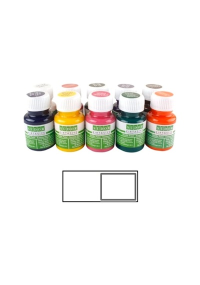 Südor Kumaş Boyası 25ml Beyaz - 4 Adet Çok Renkli