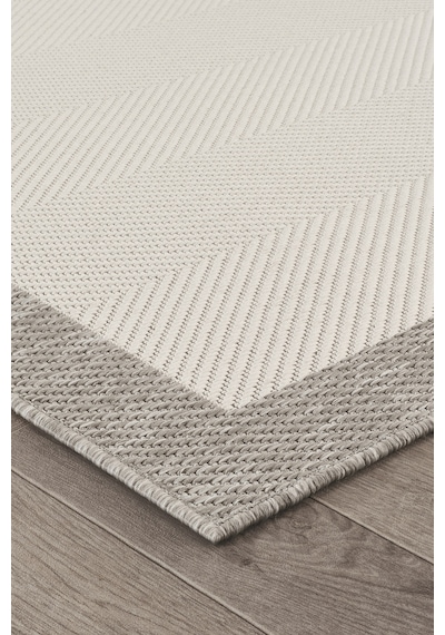 Sisalux 3086 Beyaz Gri Sisal Dokuma Jüt Kilim Hav Toz Vermez Halı Salon Mutfak Oturma Odası Halısı Beyaz - Gri
