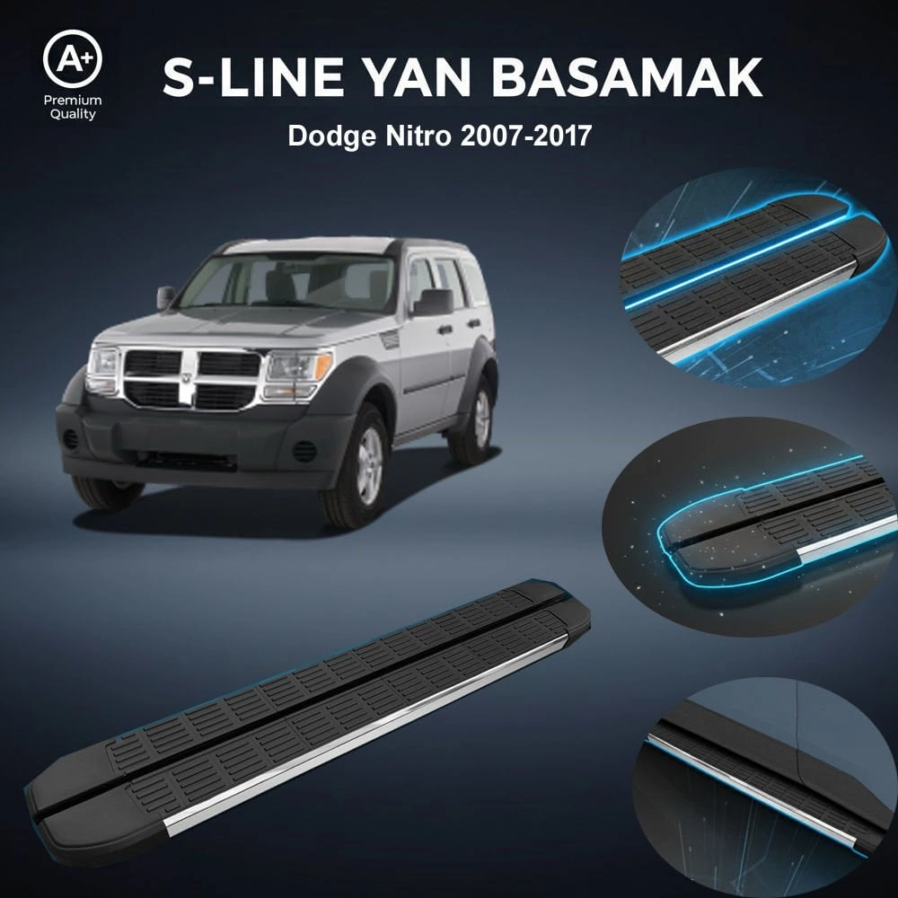 Dodge Nitro S-line Premium Krom Yan Basamak 2007-2017