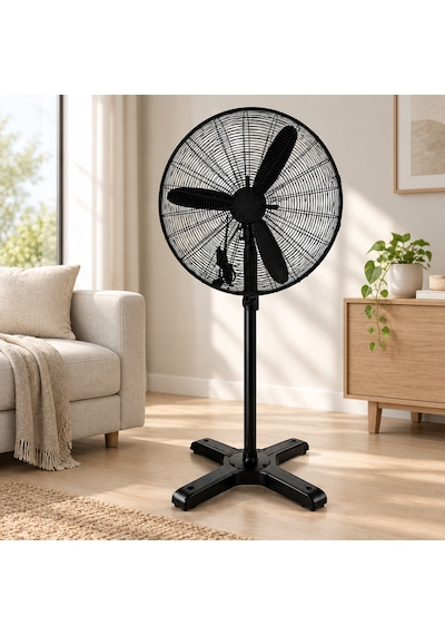 Ayaklı Sanayi Tipi Vantilatör - Metal Pervane, 3 Kademe, 220v