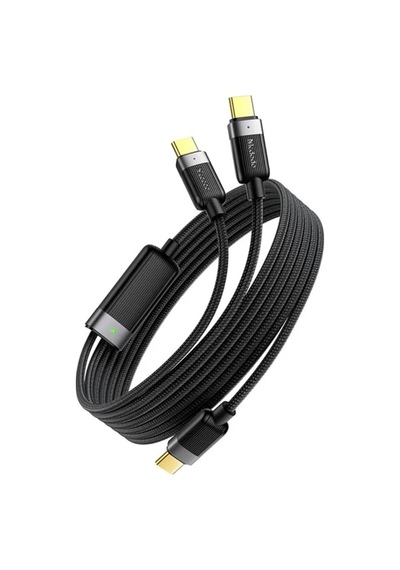 Ca-7380 Usb-c - Çift Usb-c 100w Manyetik Sarılabilir Şarj Kablosu