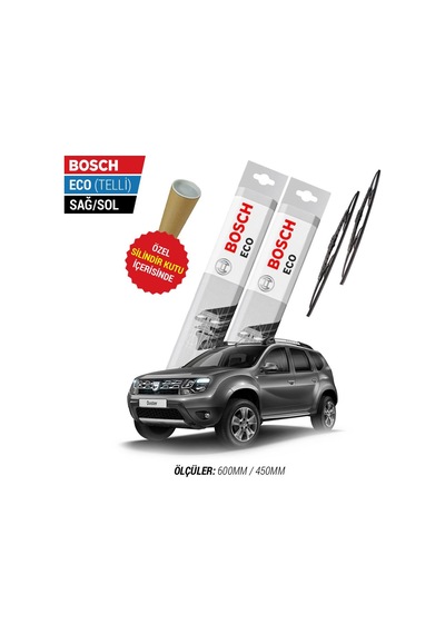 Bosch Eco Dacia Duster 2015-2016 Uyumlu Silecek Takımı