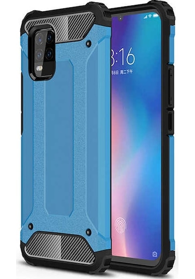 Kilifone - Xiaomi Uyumlu Mi 10 Lite - Kılıf Çift Katman Zırh Tank Crash Military Kapak - Mavi