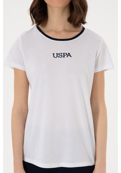 U.S. Polo Assn. Kadın Beyaz Bisiklet Yaka Tişört 50305765-VR013
