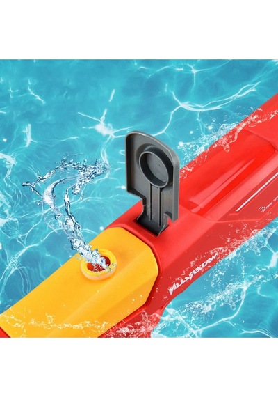 Usb İle Şarj Olabilen 550 Ml Su Hazneli Uzun Menzilli Elektronik Su Tabancası 43 Cm - Kırmızı