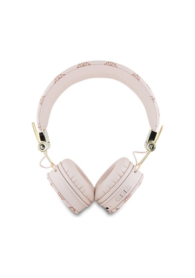 Guess Lisanslı PU Desenli Metal El Yazısı Logolu Kulak Üstü Bluetooth 5.3 Kulaklık