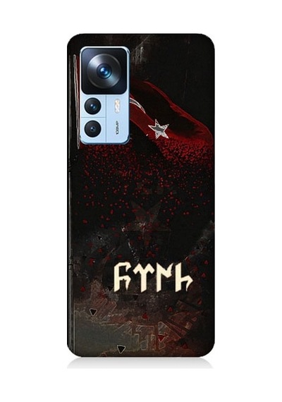 Xiaomi Mi 12t Uyumlu Bayrak Ve Türk Desenli Silikon Kılıf