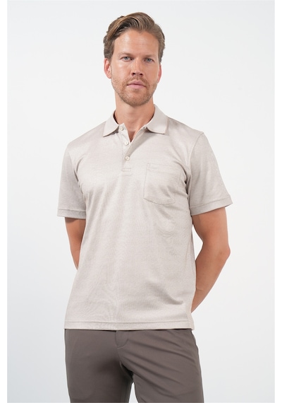 Bej-beyaz Kendinden Desenli Polo Yaka Kısa Kol Cepli Comfort Fit Pamuklu Tişört 1011260152 Bej - Beyaz Bej-beyaz Kendinden Desenli Polo Yaka Kısa Kol Cepli Comfort Fit Pamuklu Tişört 1011260152 Bej - Beyaz