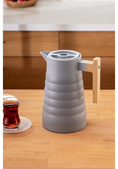 Emboss 1.5 Litre Termos Gri Çok Renkli