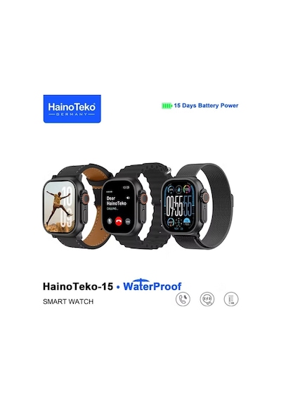 Haino Teko 15 Akıllı Saat + 3 Kordon Seti (İthalatçı Garantili)