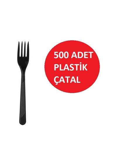 Siyah Plastik Lüx Çatal 500 Adet