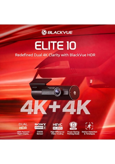 Blackvue Elite 10 4k Uhd Çift Kameralı Wi-fi Bulut Uyumlu Araç İçi Kamera