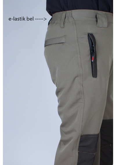 Nikbin Outdoor Panolon Cift Katmanlı Diz Likralı Yazlık Haki