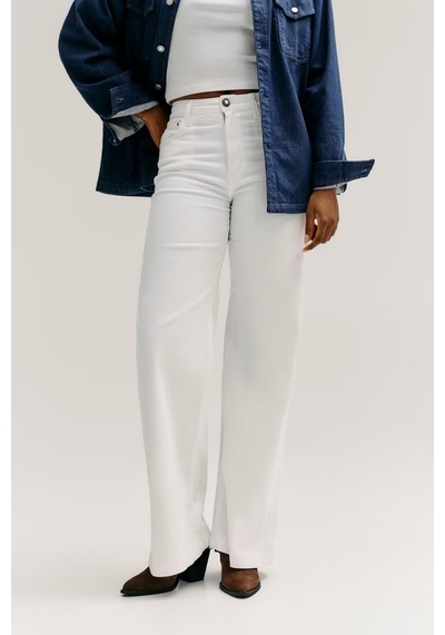 Guess Bellagio Wide Leg Kadın Jean Pantolon W6ga1cd0708 Beyaz