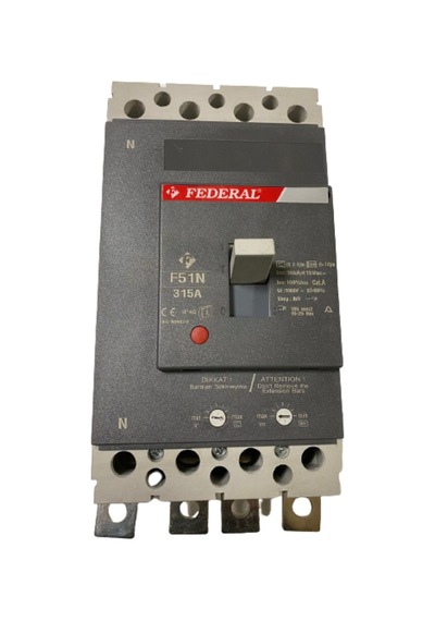 Federal F51N 315A 4 Kutuplu (3 Faz 1 Nötr) Ayar Sahalı Kompakt Şa