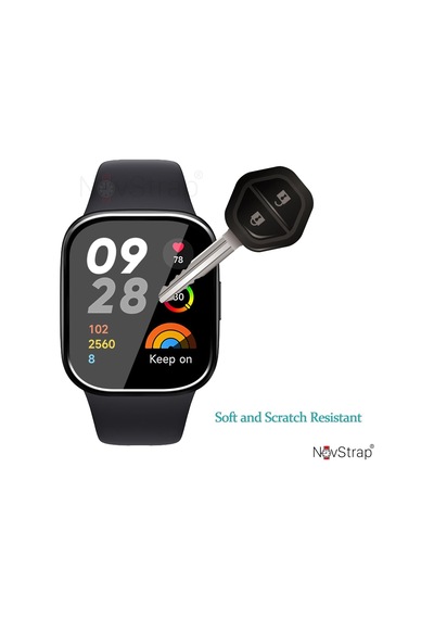 Novstrap Xiaomi Redmi Watch 3 Active İle Uyumlu Ekran Koruyucu Nano Esnek Cam Tam Kaplayan Ppm