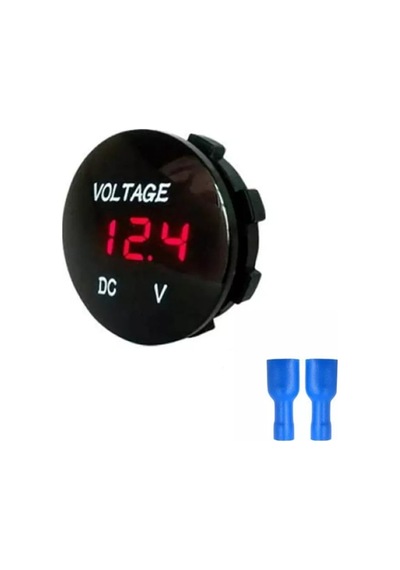 28mm 8-32 Volt Arası Çalışabilen Pano Tipi Voltmetre Kırmızı