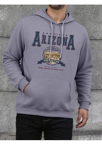 Startmore Tarzsokak Arizona Büyüleyici Baskı Erkek Kapüşonlu Üstleri Büyük Beden Polar Kapüşonlu Üst Moda Sokak G Gri